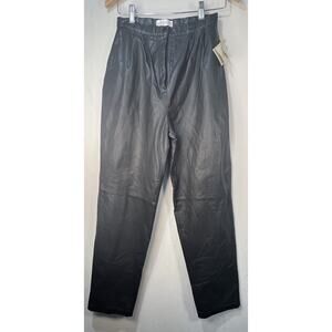Vintage Women’s Black 100% Cow Nappa Leather Pants Lord & Taylor Size 8 Lined